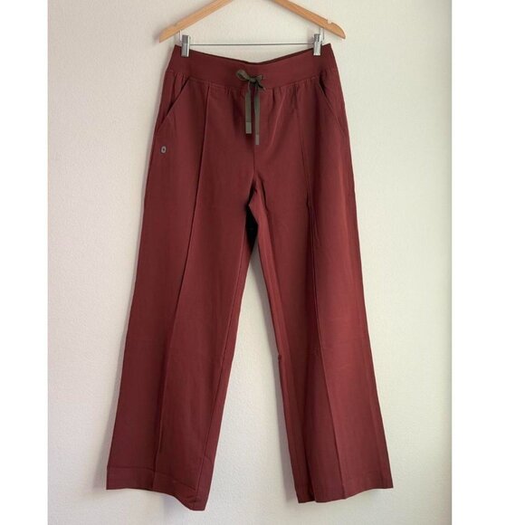 Figs High Waisted Alexandria Wide Leg Scrub Pants in Walnut, Size Large - Picture 8 of 10